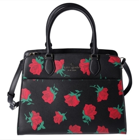 NWOT Kate Spade New York Madison Rose Toss Printed Medium Satchel, Unique - Picture 1 of 11